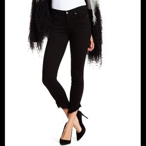 7 for all Mankind High Waisted Gwenevere raw hem Skinny jeans NWT size 27